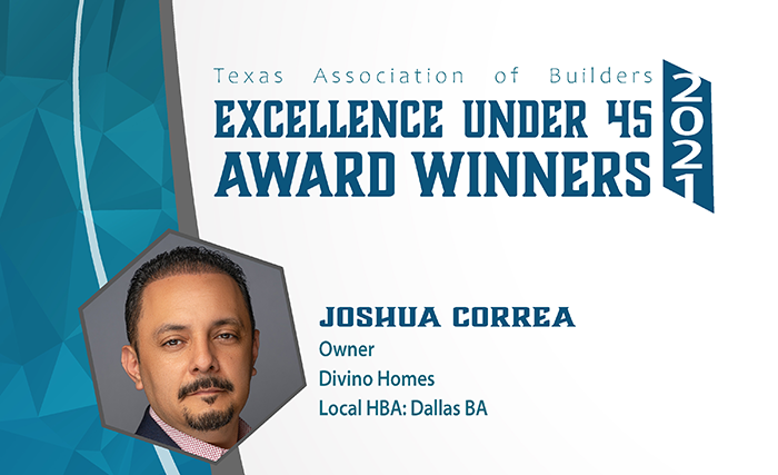 Josh Correa honored with Excellence Under 45 Award