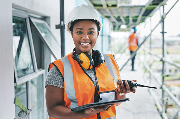 woman in construction